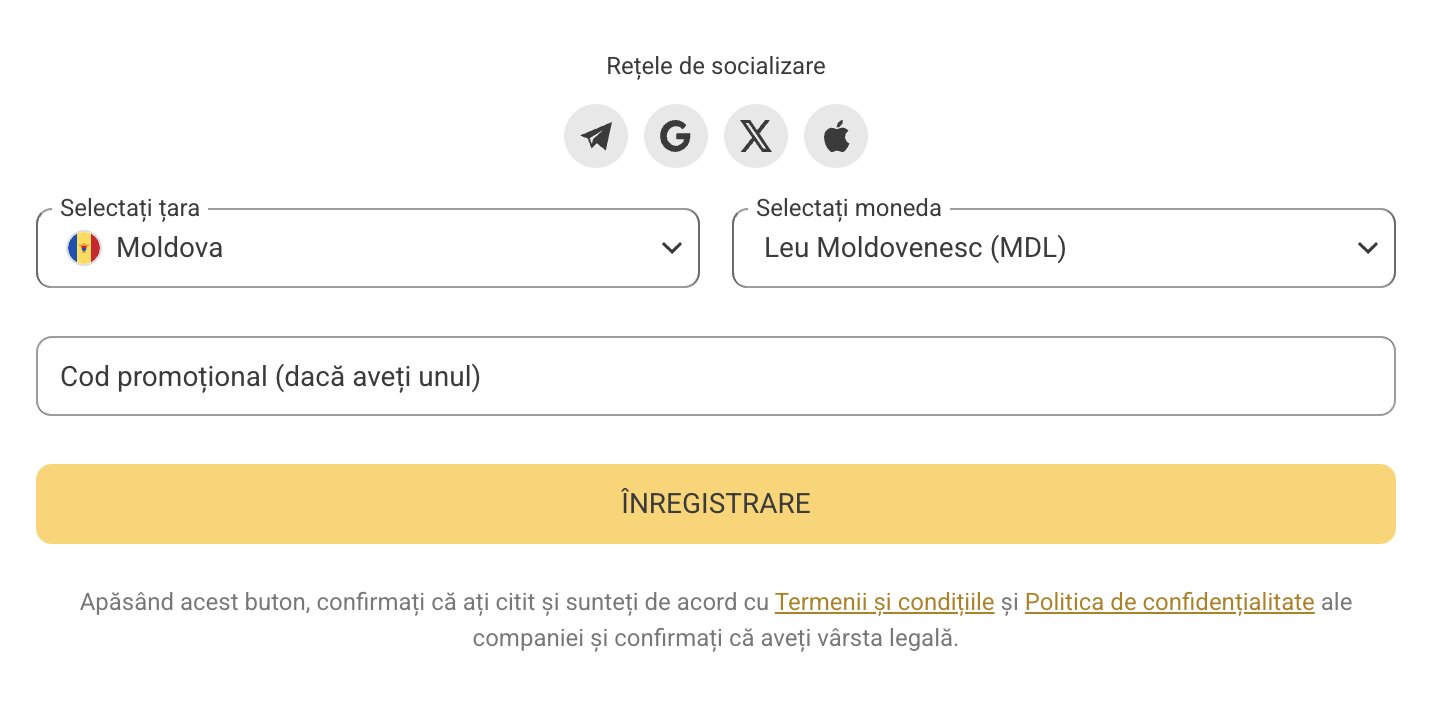 Înregistrarea pe Melbet prin rețelele sociale